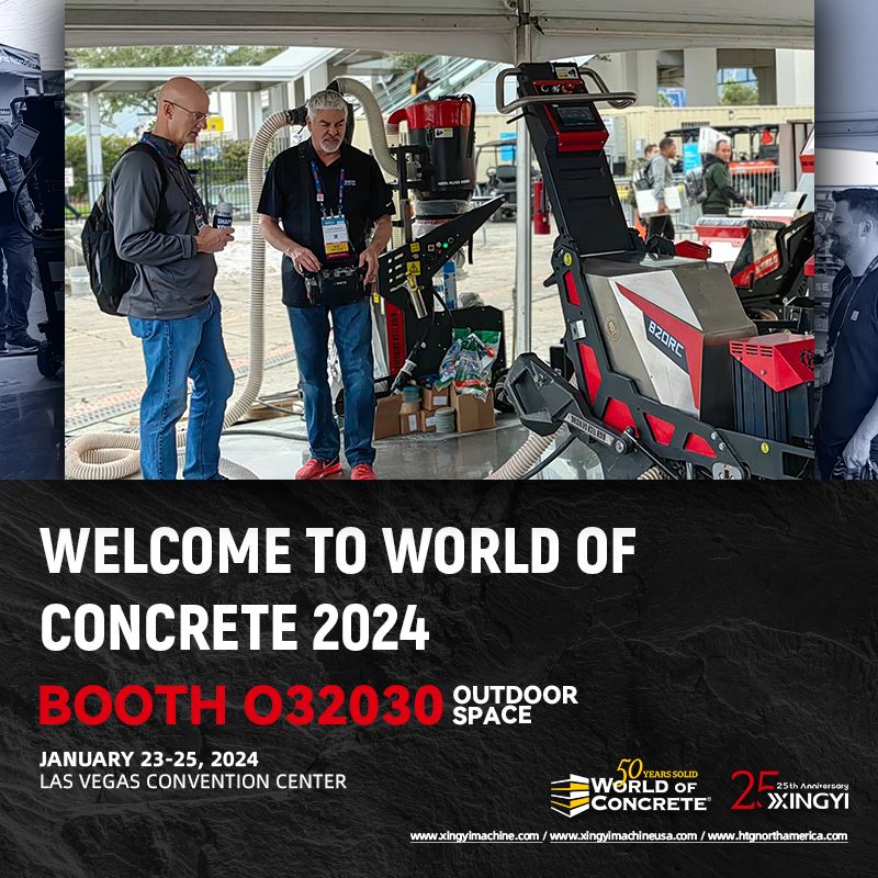 XINGYI Machinery's First Day Review at WOC (World of Concrete) Exhibition